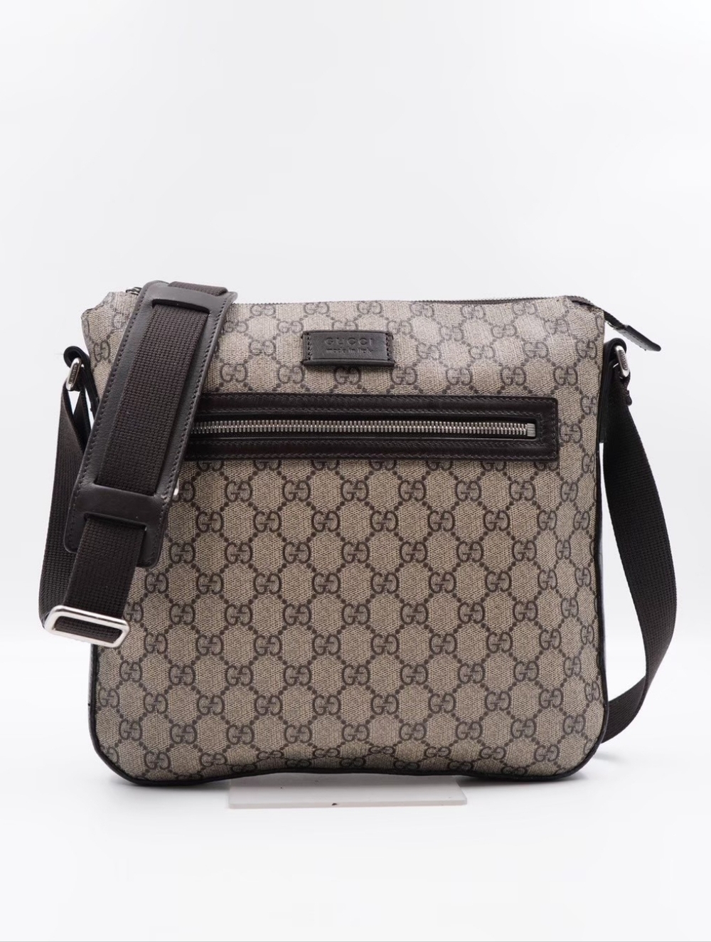 BZ42 💗 Gucci GG Supreme Coated Canvas Messenger Bag - Picture 1 of 12